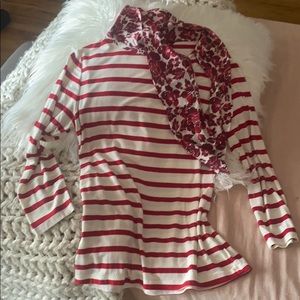 Red and White Stripes | womans Brooks Brothers blouse